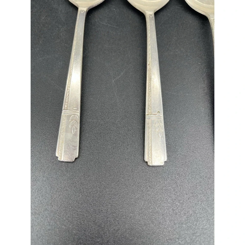Soup Or Cream Spoon Set Silverplate Grenoble By Oneida Silver 5 Pieces